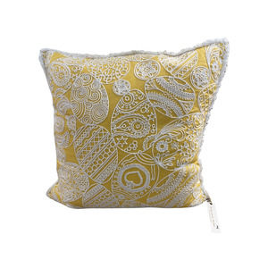 Hop Away Home NEW Easter Egg Embellished Fringed 20"X20" Duck Feather Yellow